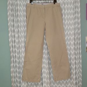 Wide leg khaki chinos